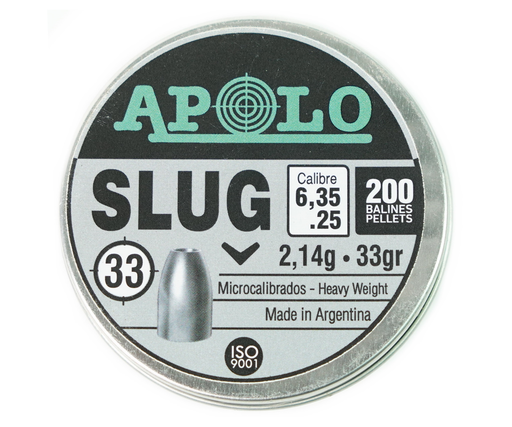 Пуля пневматическая "Slug" к.6,35мм (2,14г., 33gr., 200шт.)