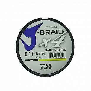 Леска плетеная DAIWA "J-Braid X4", 0.10мм, 135м