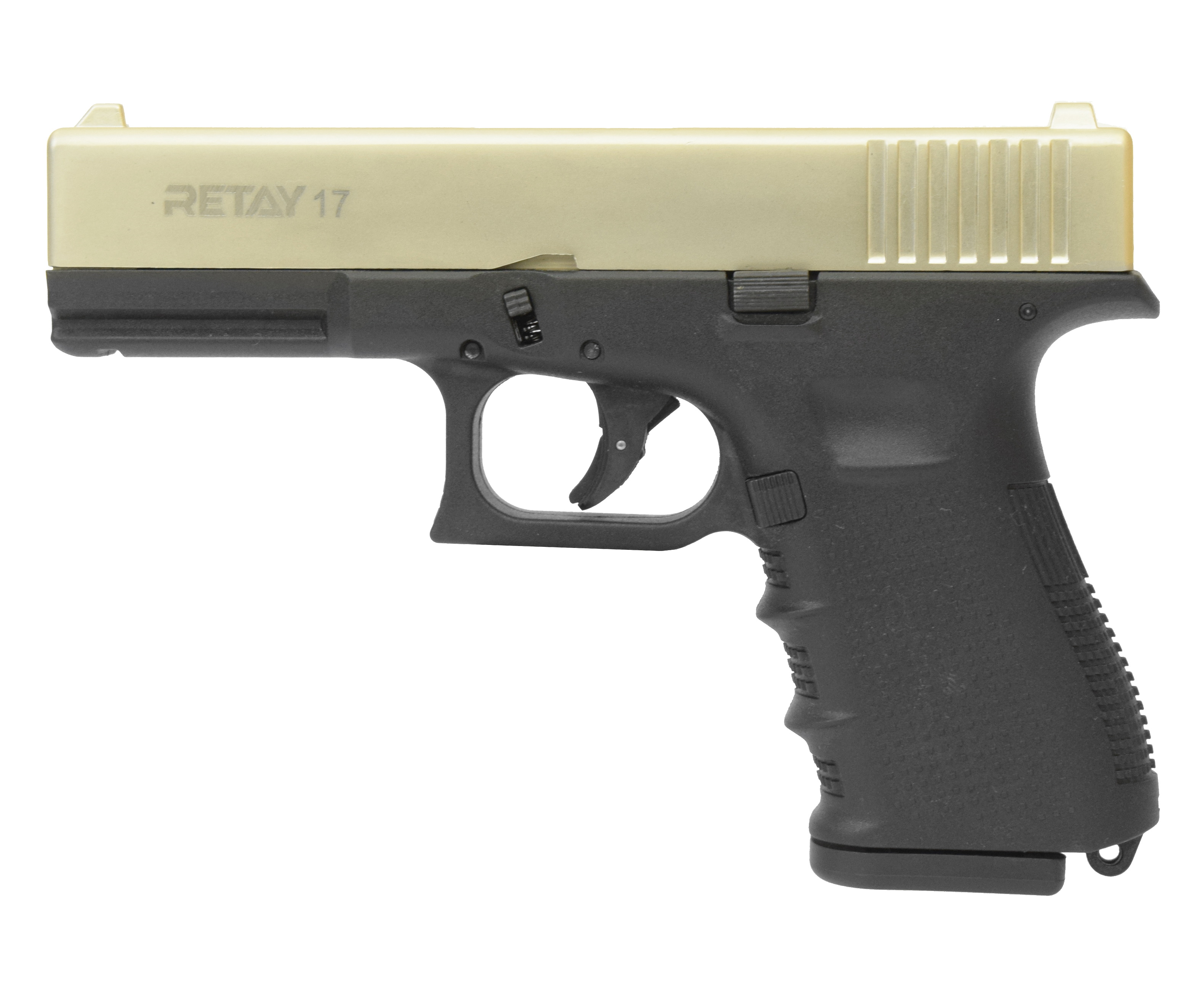 Пистолет охолощенный G17C (Glok 17), к.9мм (сатин)