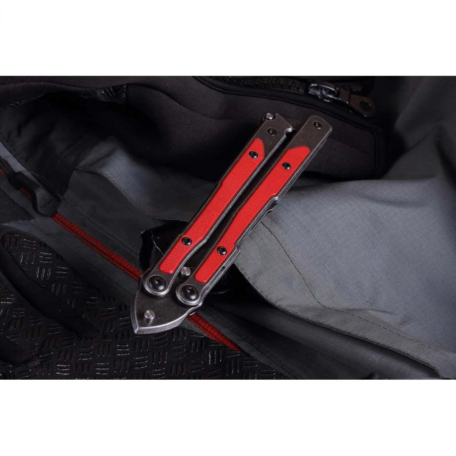 Нож складной "MADCAP" (red, black, s/w)