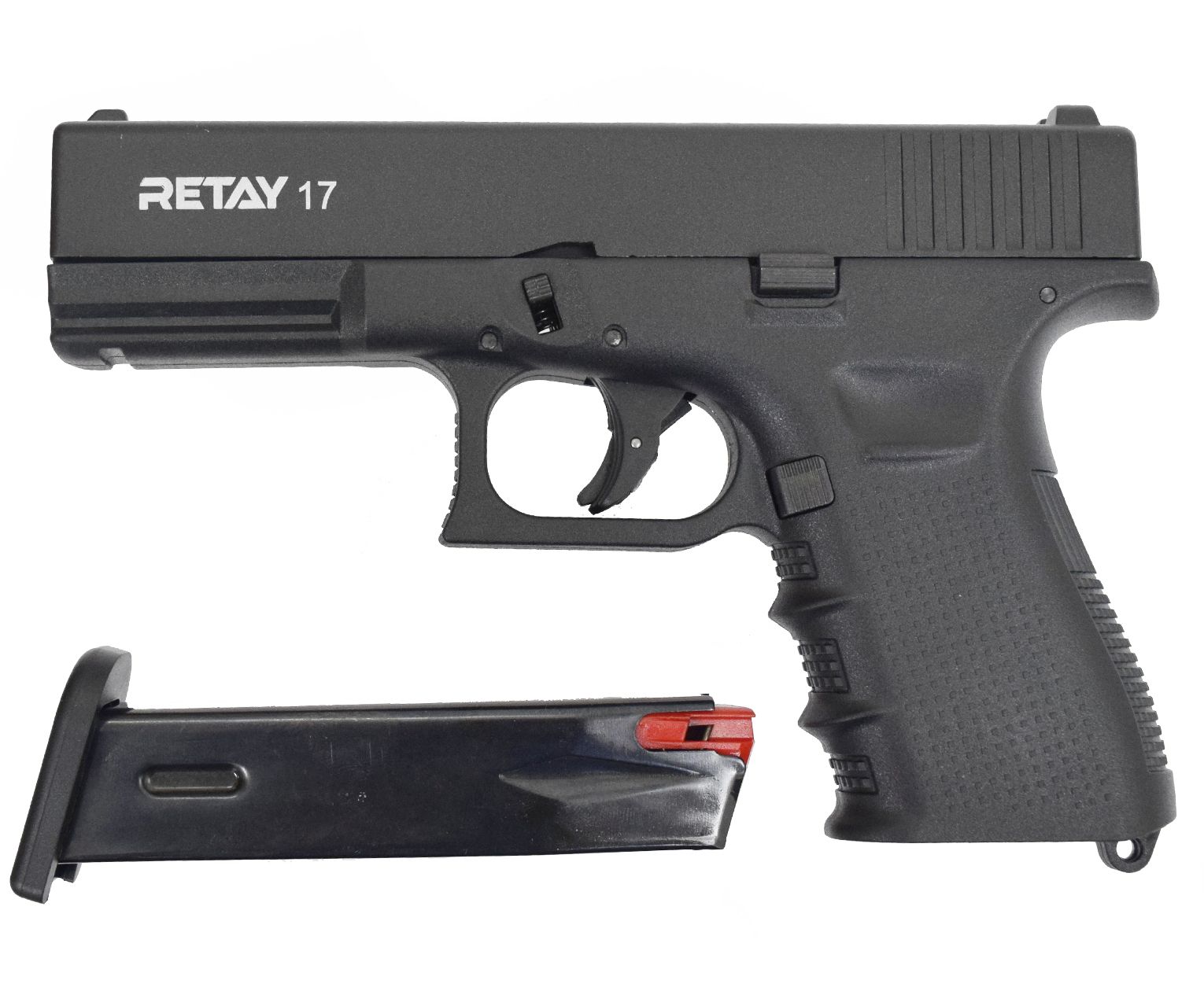 Пистолет охолощенный Retay G17C (Glok 17), к.9мм (черн.)