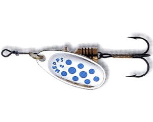 Блесна Comet AG/BU, №1, серебро/синие точки