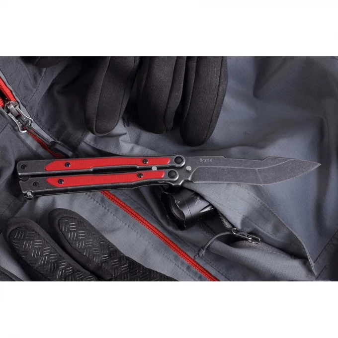 Нож складной "MADCAP" (red, black, s/w)