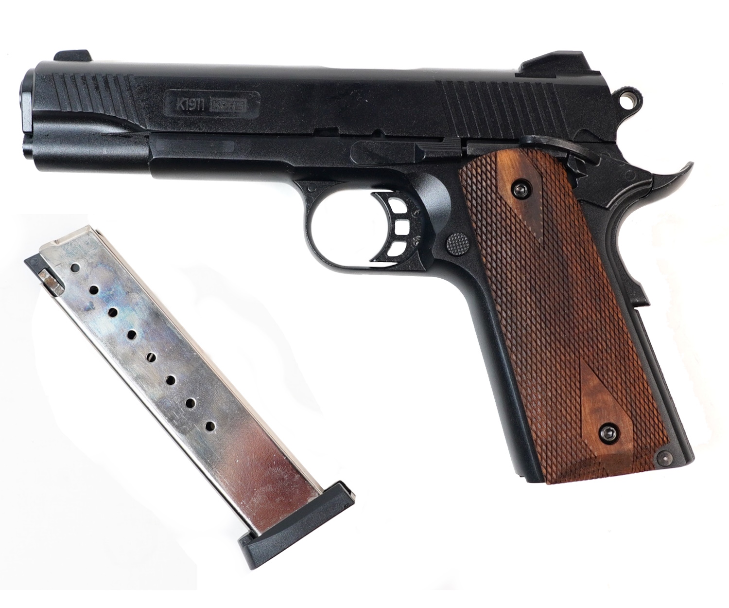 Пистолет сигнальный K1911 CIassic, к.5,5мм (патр.10ТК, черн.)